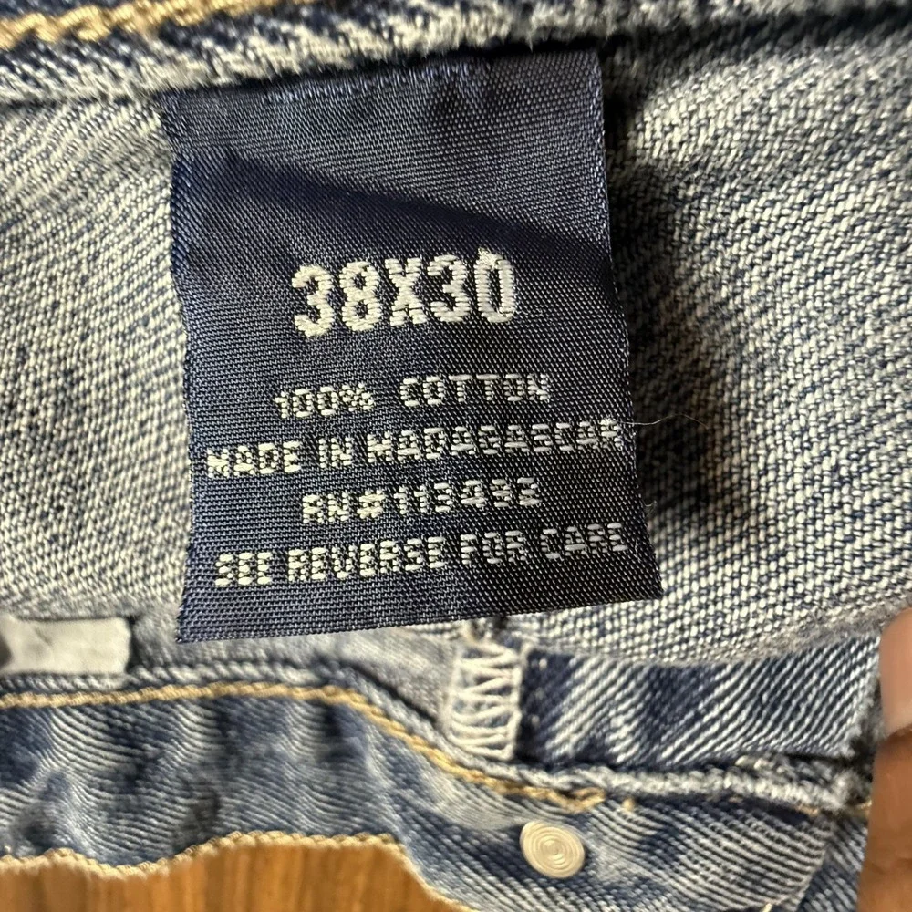 Real Ranch‎ wORKWEAR Jeans Mens 38x30 Blue Denim Straight Leg 100% Cotton